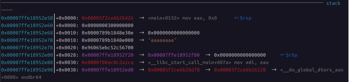 由于程序中使用call rax执行shellcode,返回地址存在栈顶